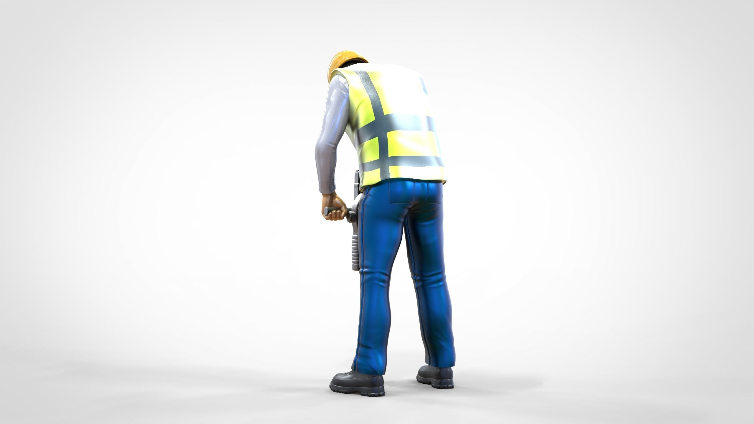 N1 Road Worker with Electric hammer 3D print model_8