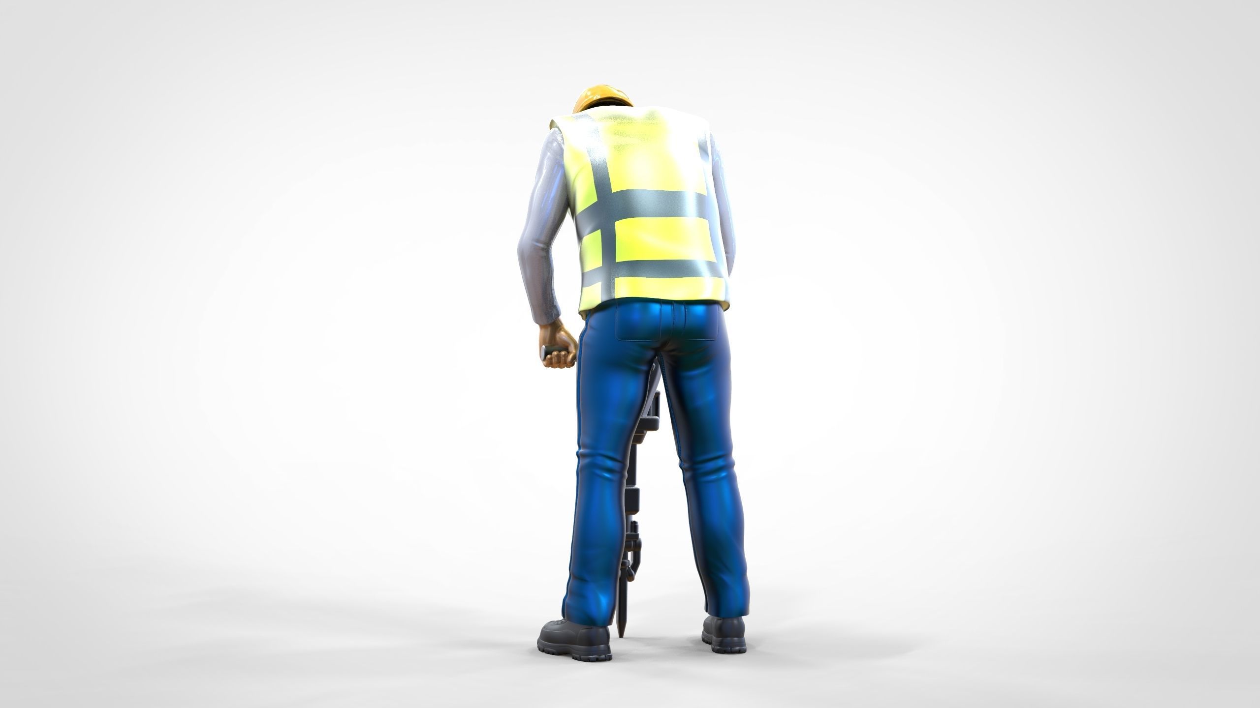 N1 Road Worker with Electric hammer 3D print model_7