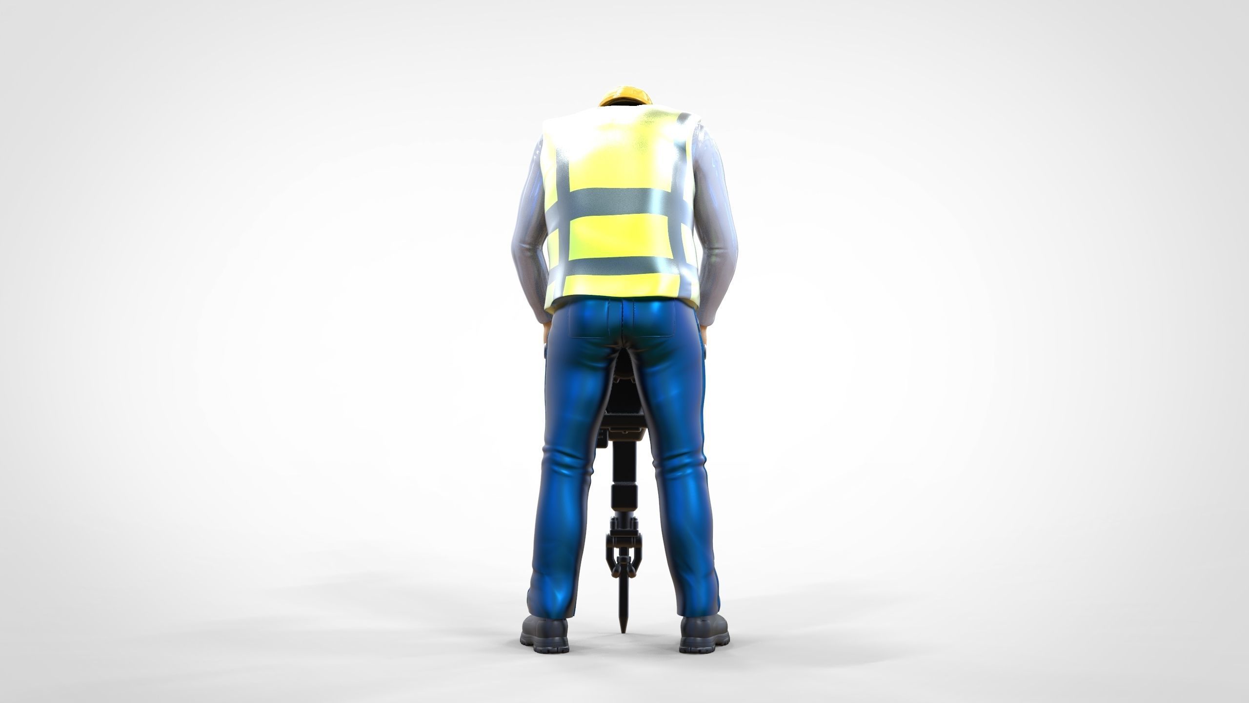 N1 Road Worker with Electric hammer 3D print model_6