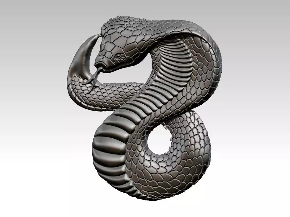 Snake Relief 3D print model_0