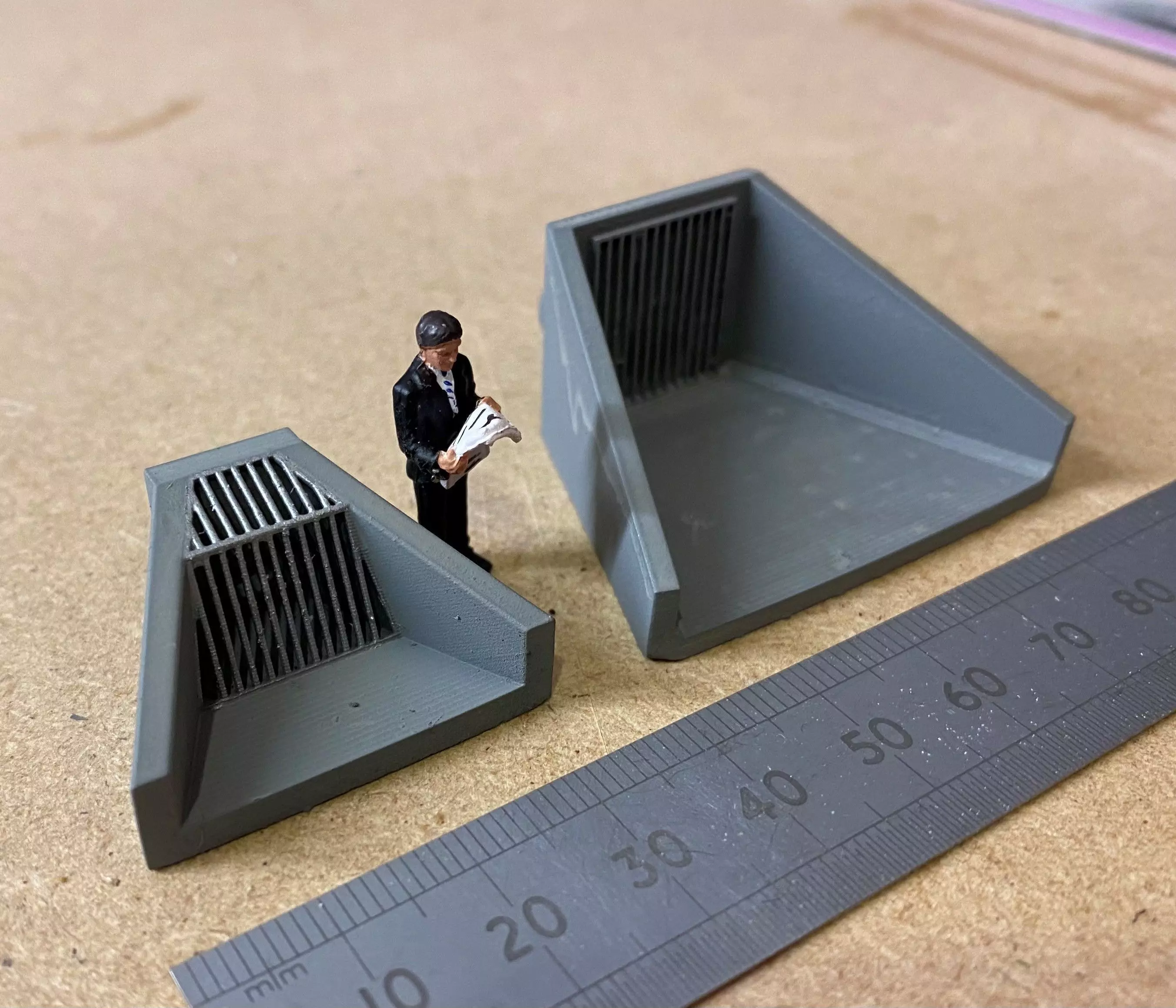 Model Railway Reinforced concrete head wall SPILLWAY OUTFALL 3D print model_0