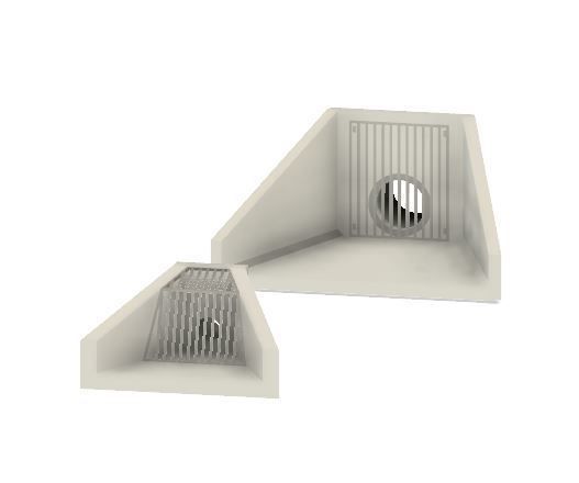 Model Railway Reinforced concrete head wall SPILLWAY OUTFALL 3D print model_1