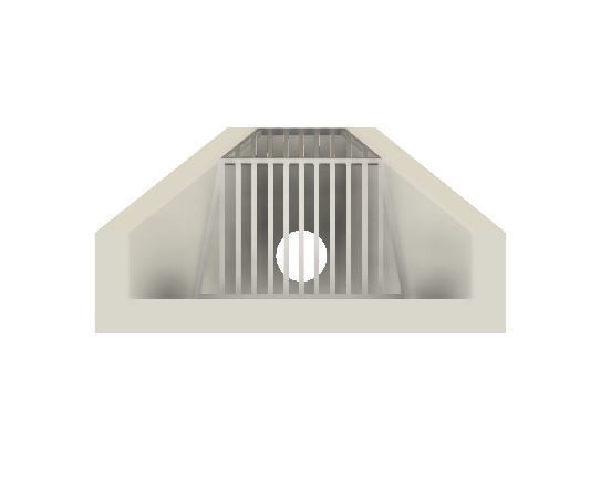 Model Railway Reinforced concrete head wall SPILLWAY OUTFALL 3D print model_6