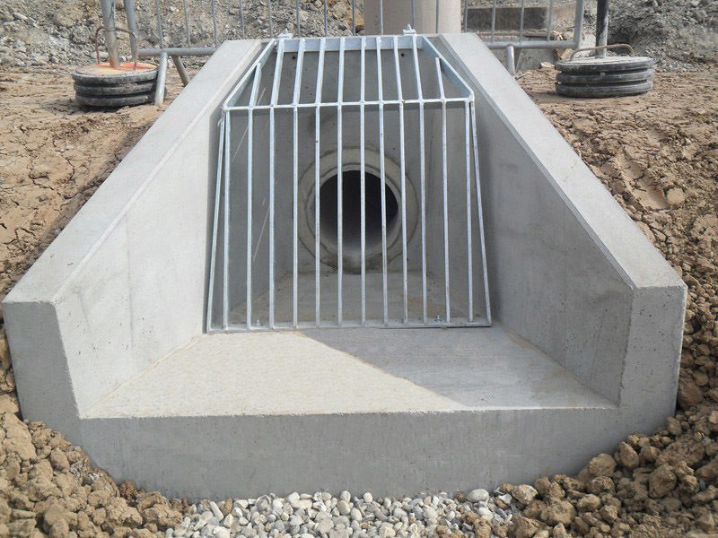 Model Railway Reinforced concrete head wall SPILLWAY OUTFALL 3D print model_19