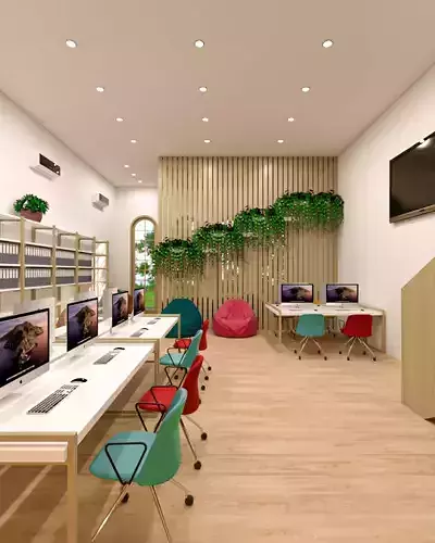 Private Office with Mini Bar 3D Modelling Ready to Render