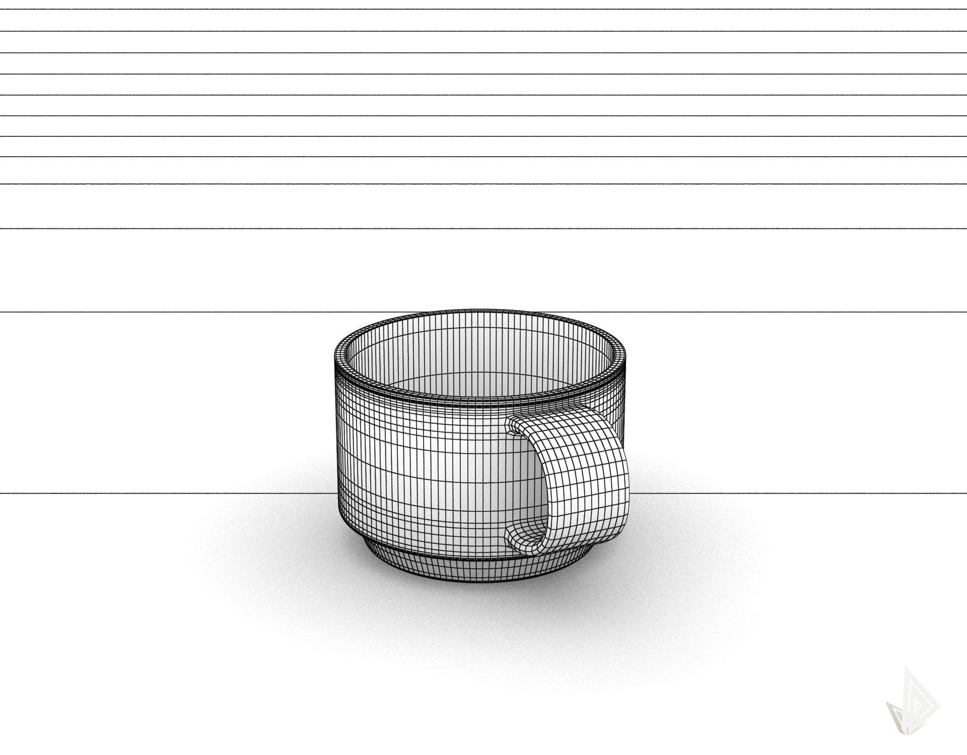 CUP---002 coffee mug 3D print model_38