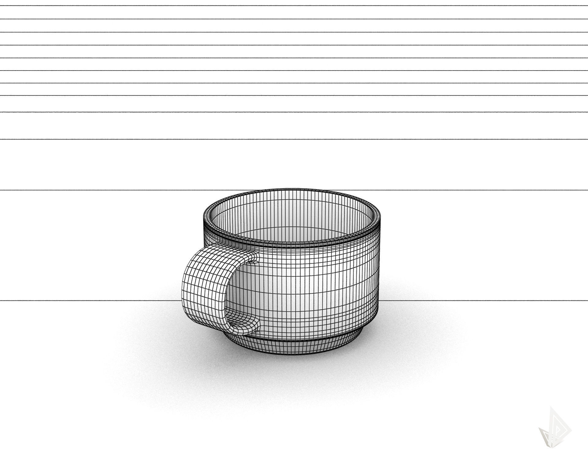 CUP---002 coffee mug 3D print model_35