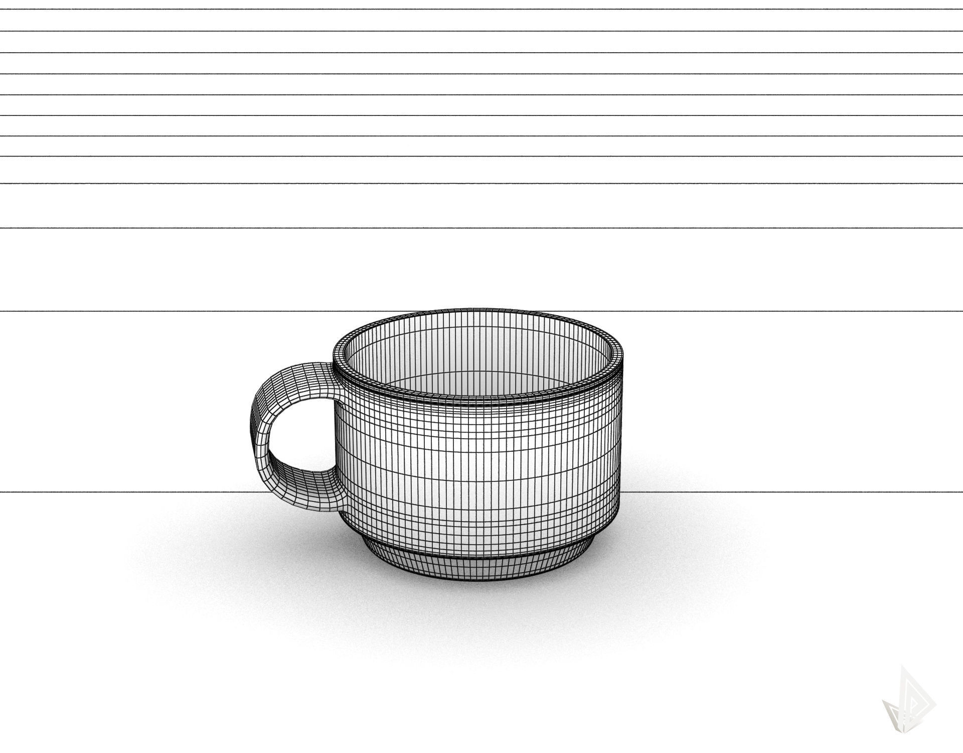 CUP---002 coffee mug 3D print model_33