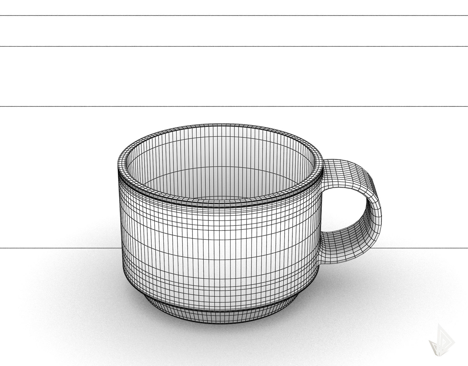 CUP---002 coffee mug 3D print model_22