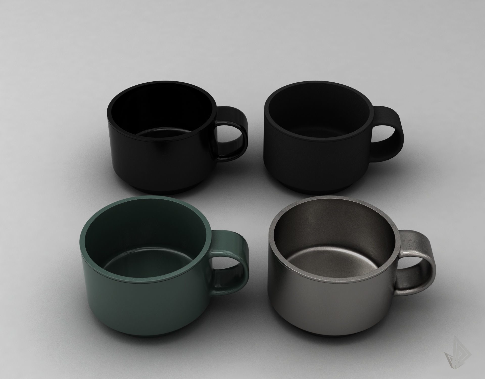 CUP---002 coffee mug 3D print model_2