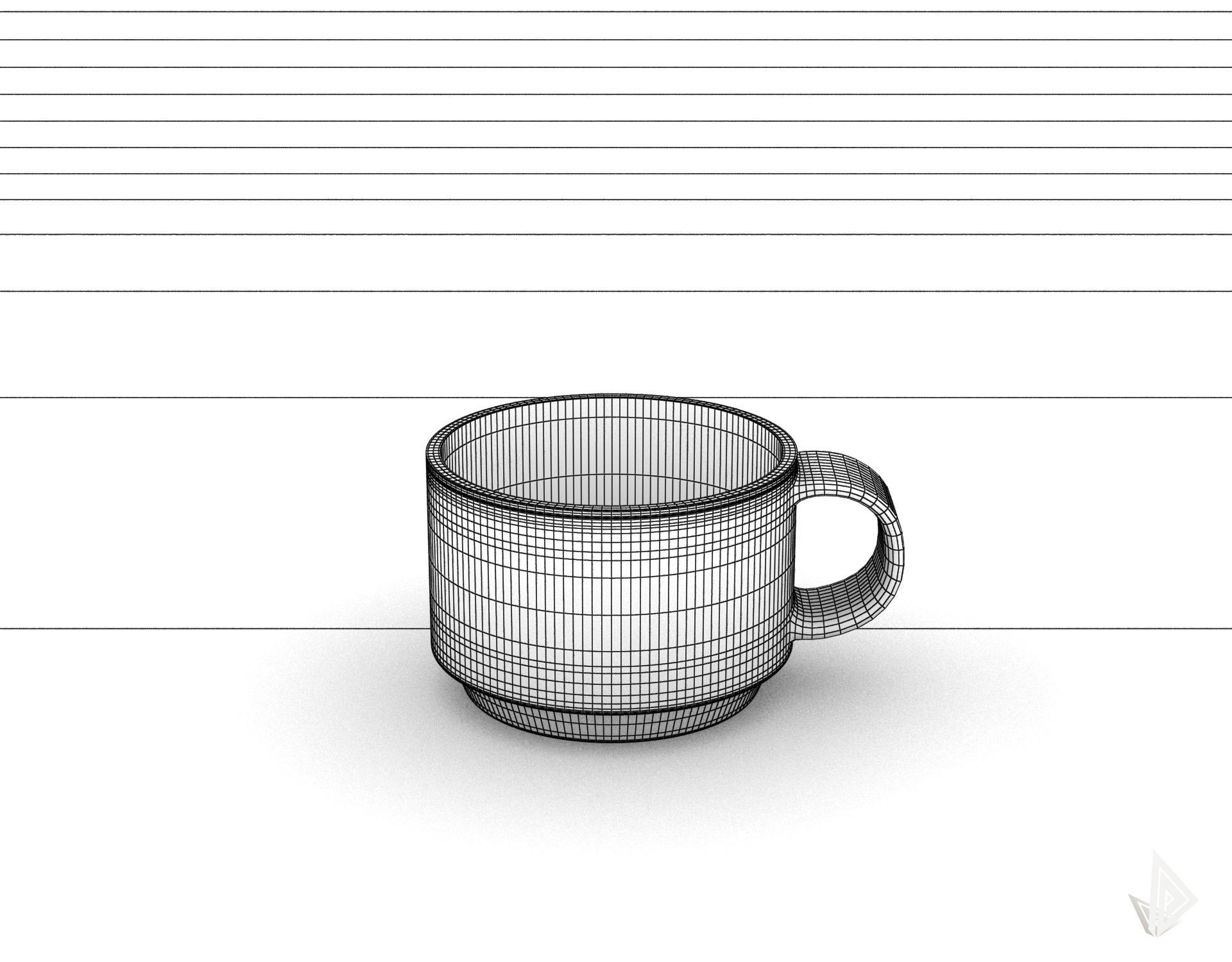 CUP---002 coffee mug 3D print model_24
