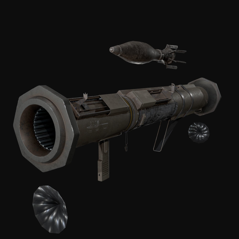 AT4  rocket launcher Low-poly 3D model_3