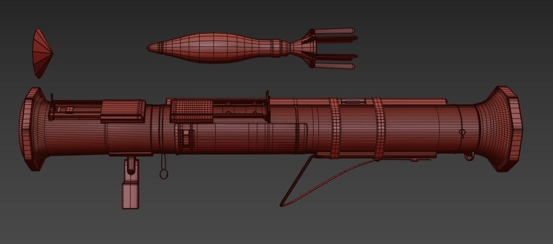 AT4  rocket launcher Low-poly 3D model_14