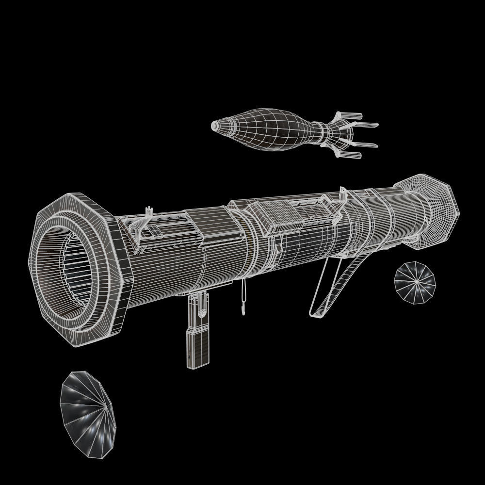 AT4  rocket launcher Low-poly 3D model_16
