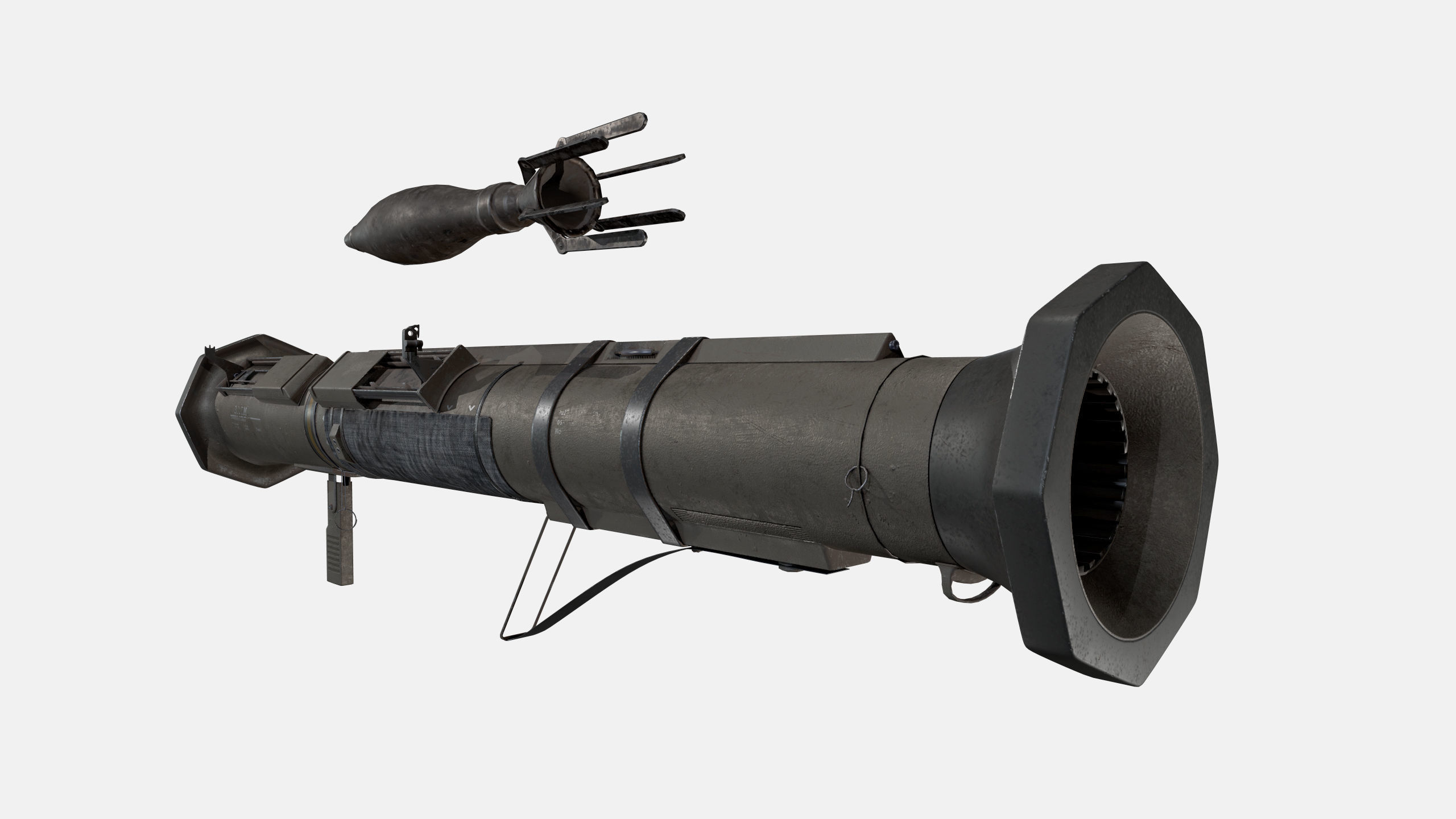 AT4  rocket launcher Low-poly 3D model_7