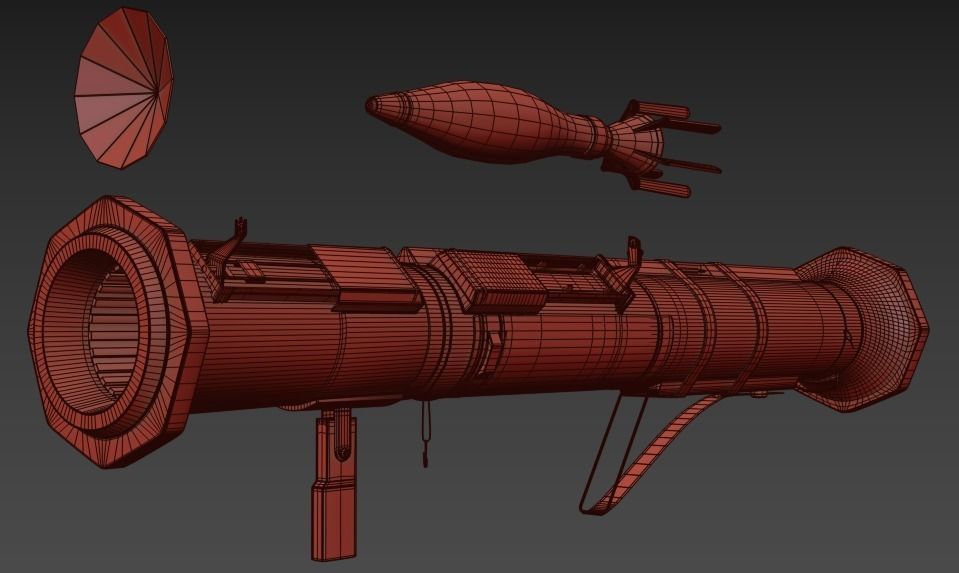 AT4  rocket launcher Low-poly 3D model_15
