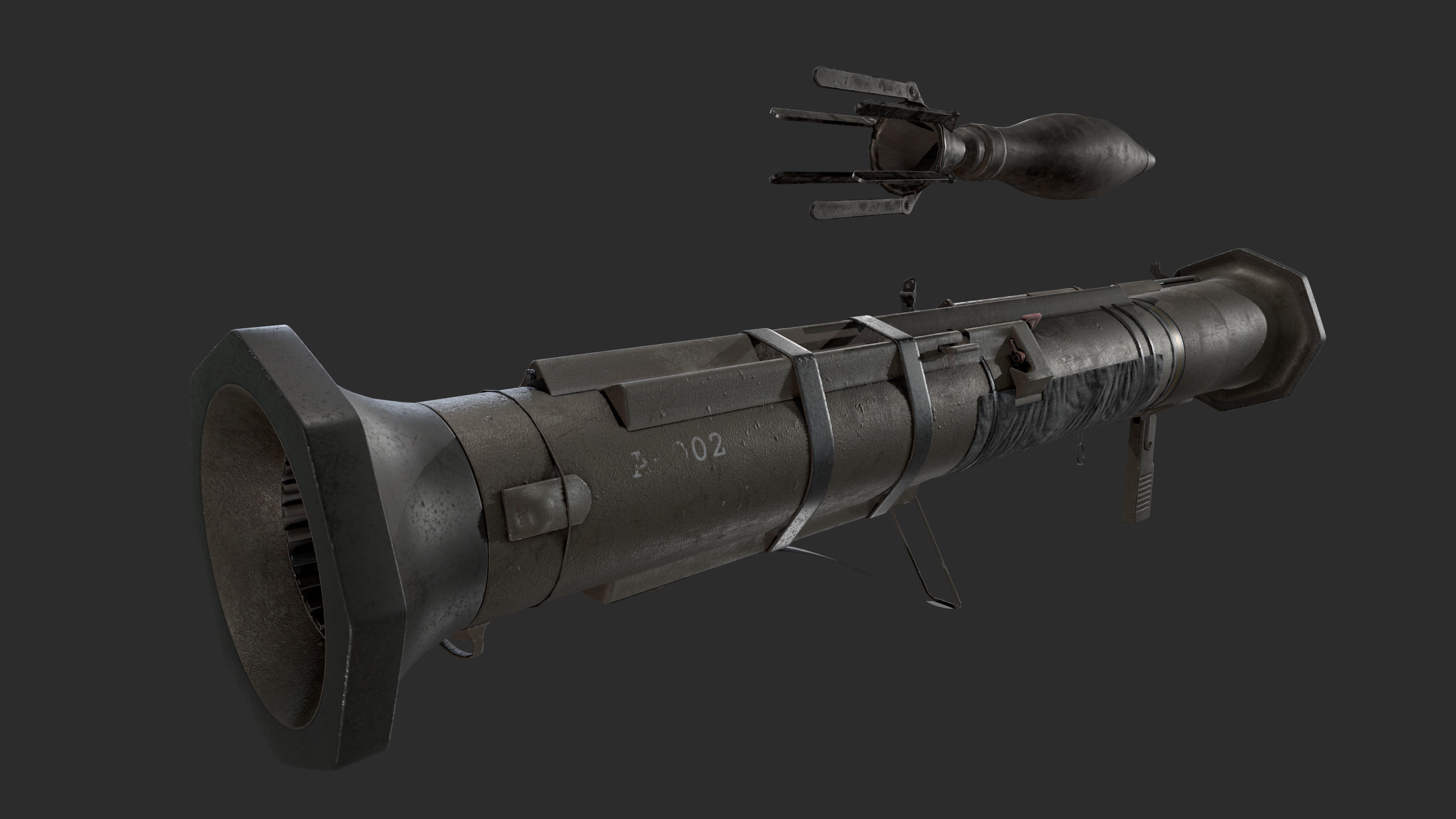 AT4  rocket launcher Low-poly 3D model_9