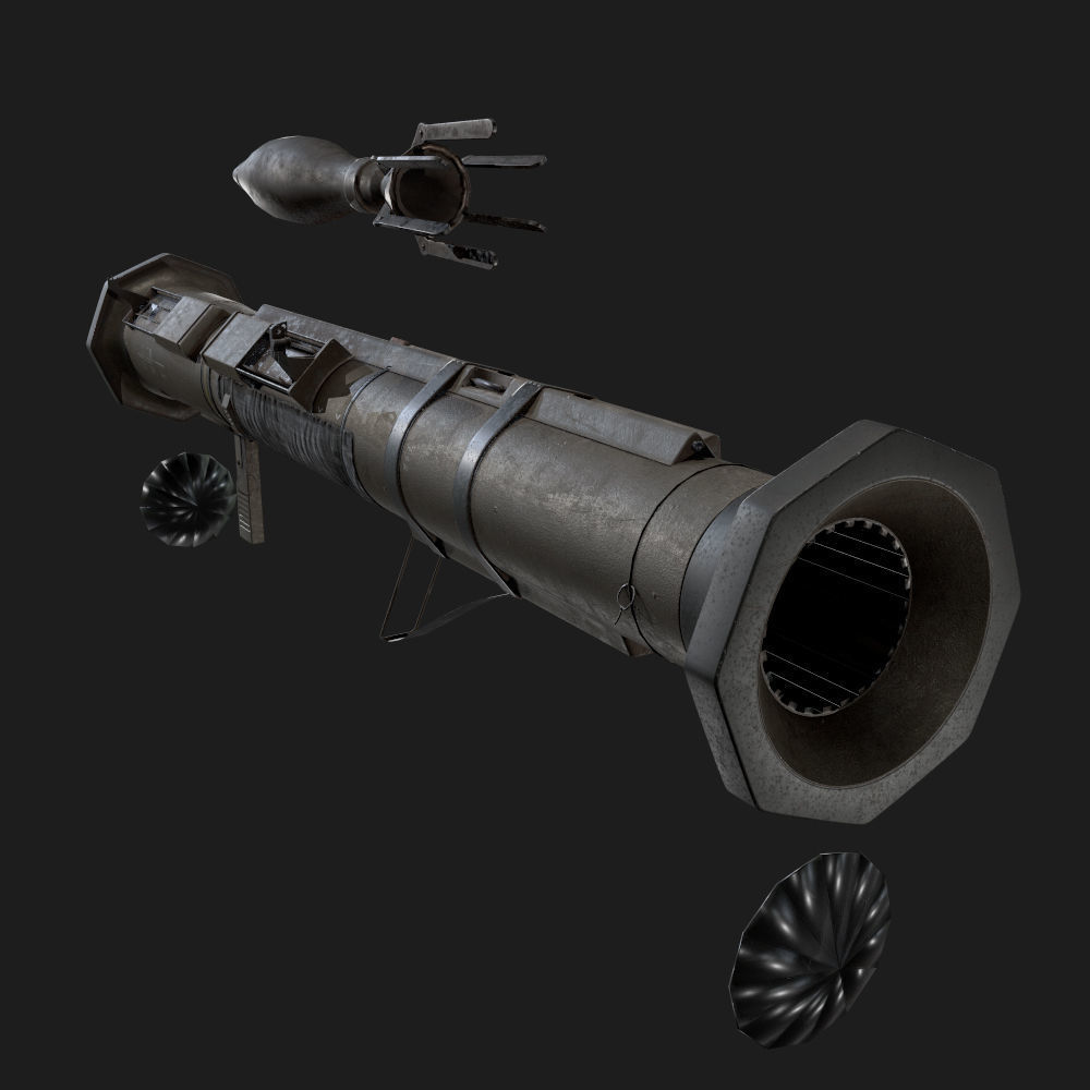 AT4  rocket launcher Low-poly 3D model_6