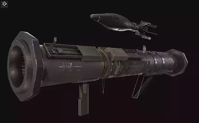 AT4  rocket launcher Low-poly 3D model