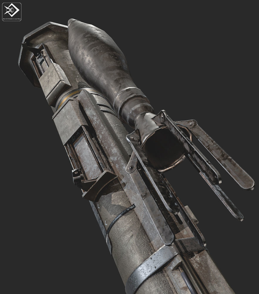 AT4  rocket launcher Low-poly 3D model_4