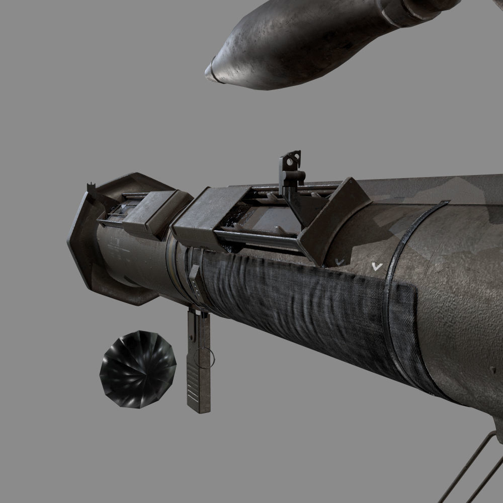 AT4  rocket launcher Low-poly 3D model_8