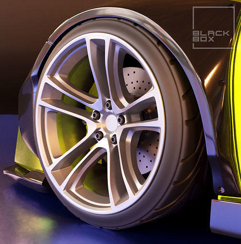BGT1 WHEEL SET FRONT AND REAR STL 3D print model