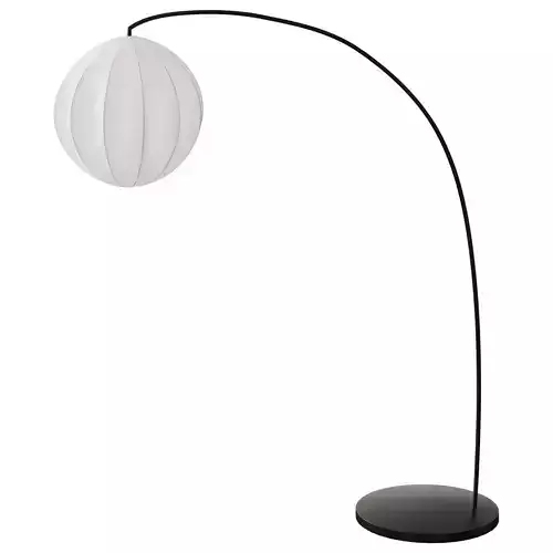 REGNSKUR SKAFTET Arched floor lamp white black 3D model