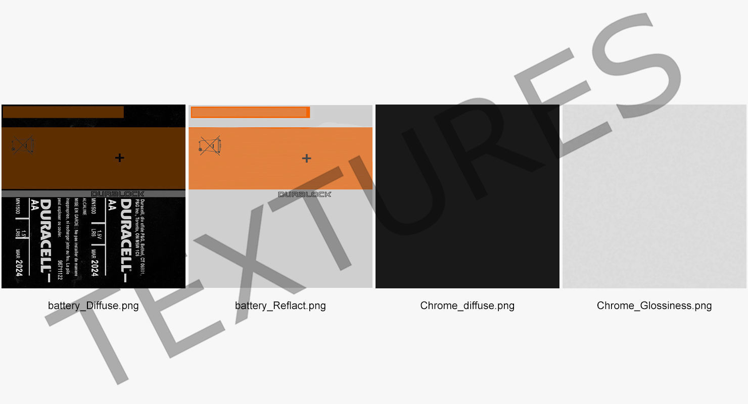 AA Duracell CopperTop Alkaline Four Batteries 3D model_9