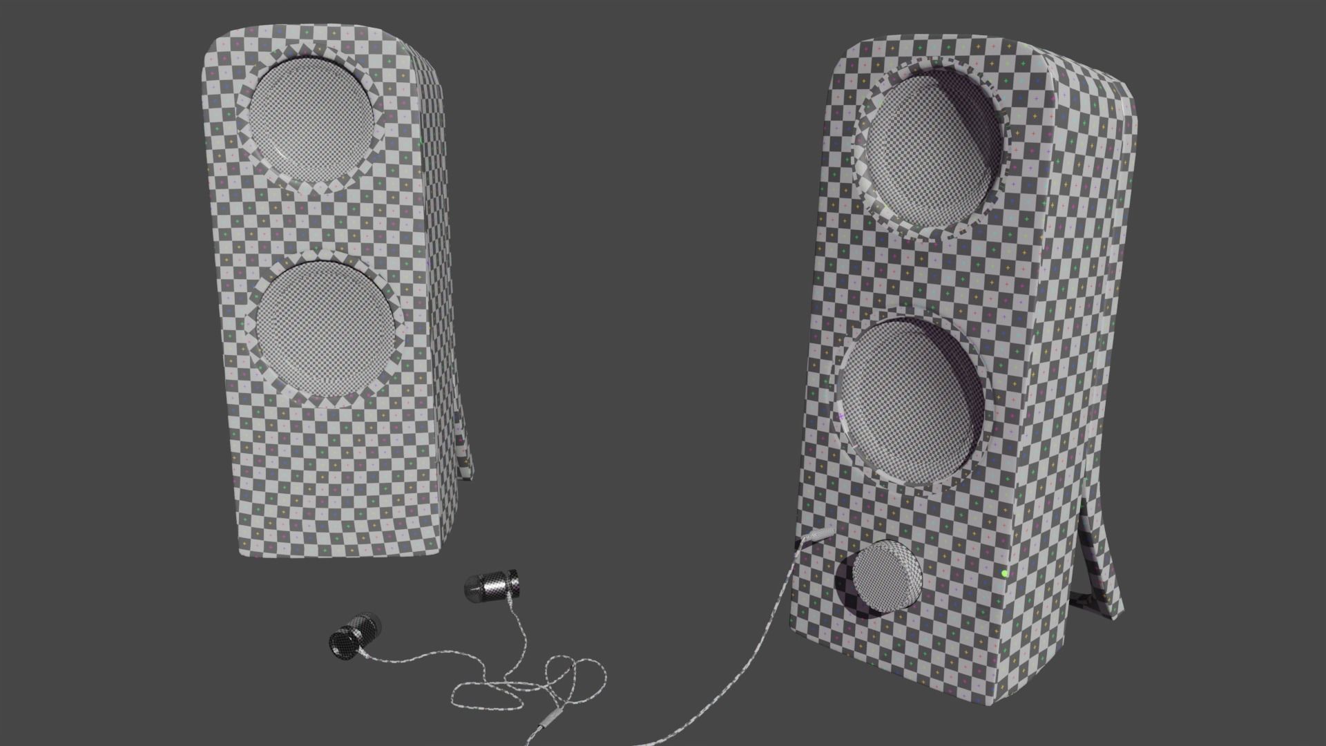 PBR Highpoly Speakers and earphones 3D model_5