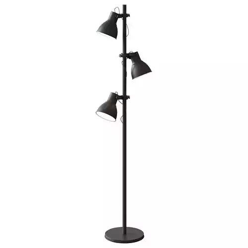 HEKTAR Floor lamp with 3 lamps dark gray