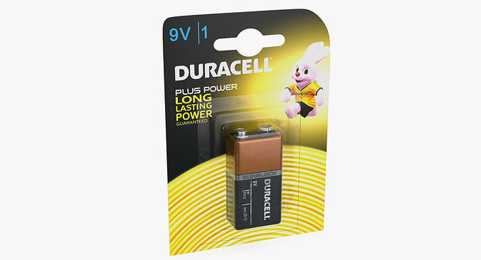 9V Duracell Battery Alkaline Pack 3D model