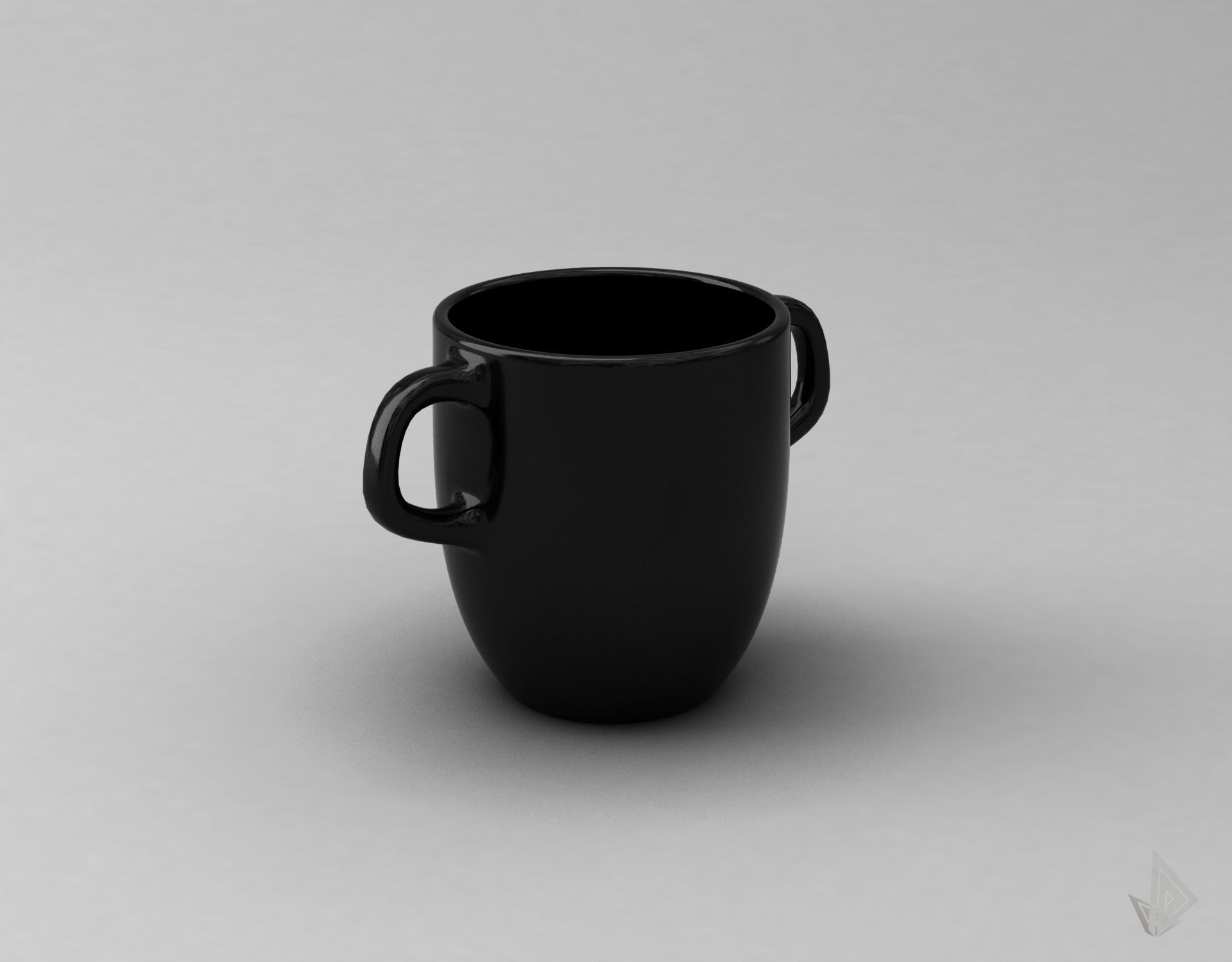 CUP---007 cup with two handles 3D print model_6