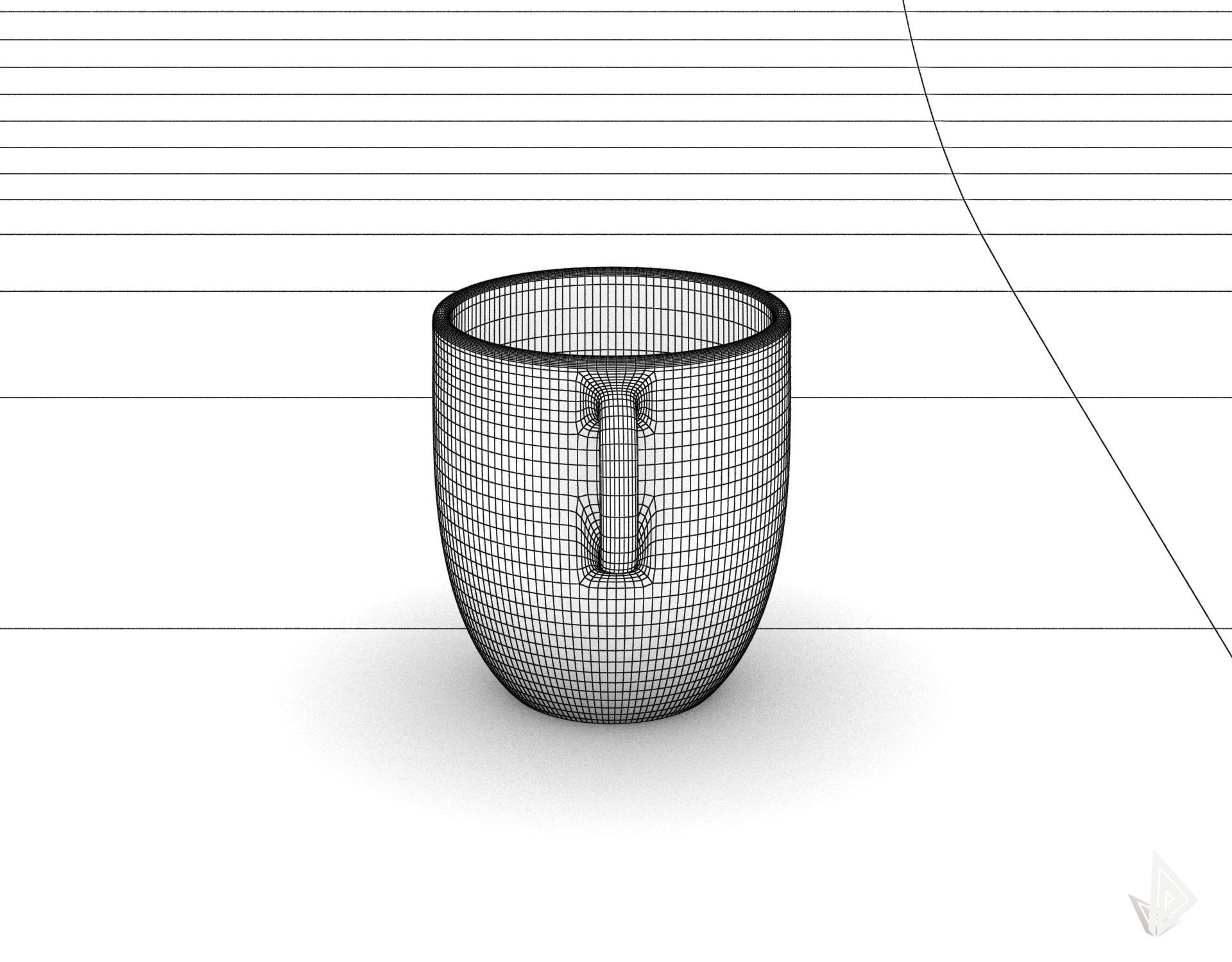 CUP---007 cup with two handles 3D print model_38