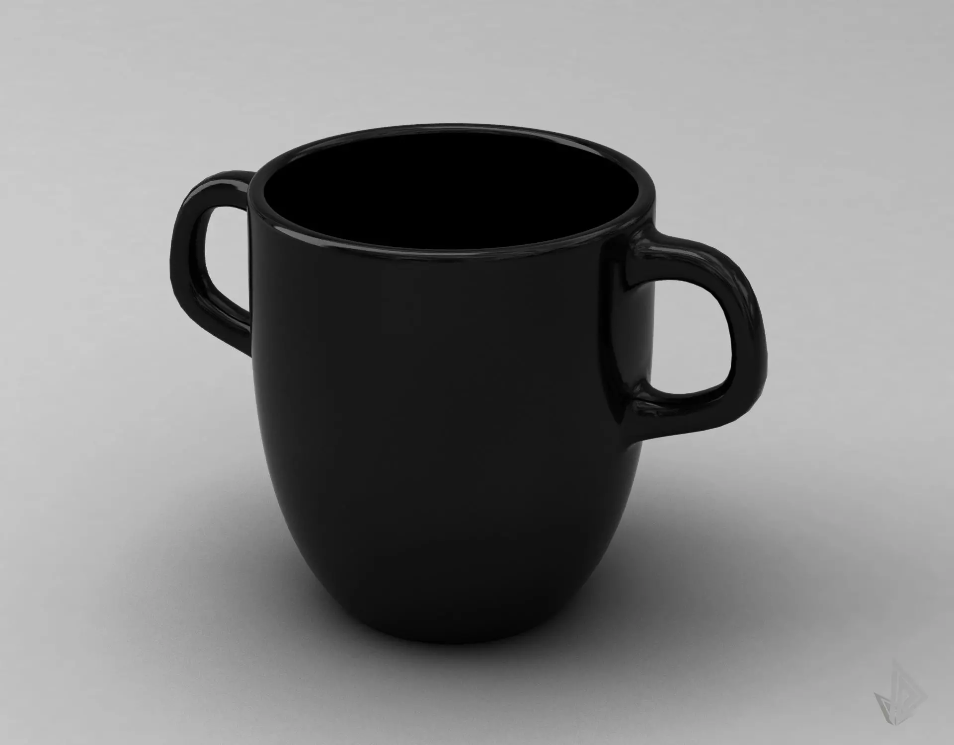 CUP---007 cup with two handles 3D print model_0