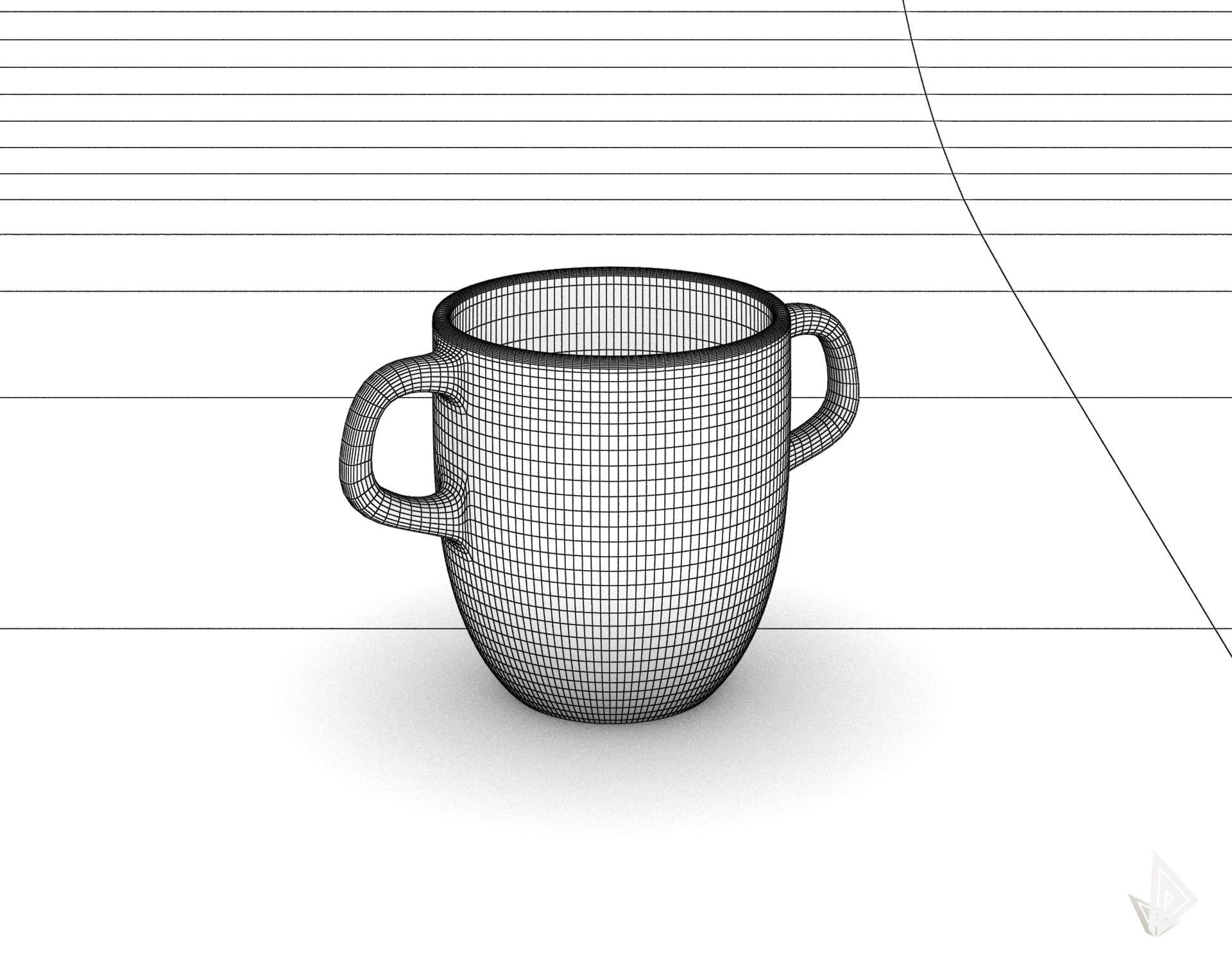 CUP---007 cup with two handles 3D print model_35