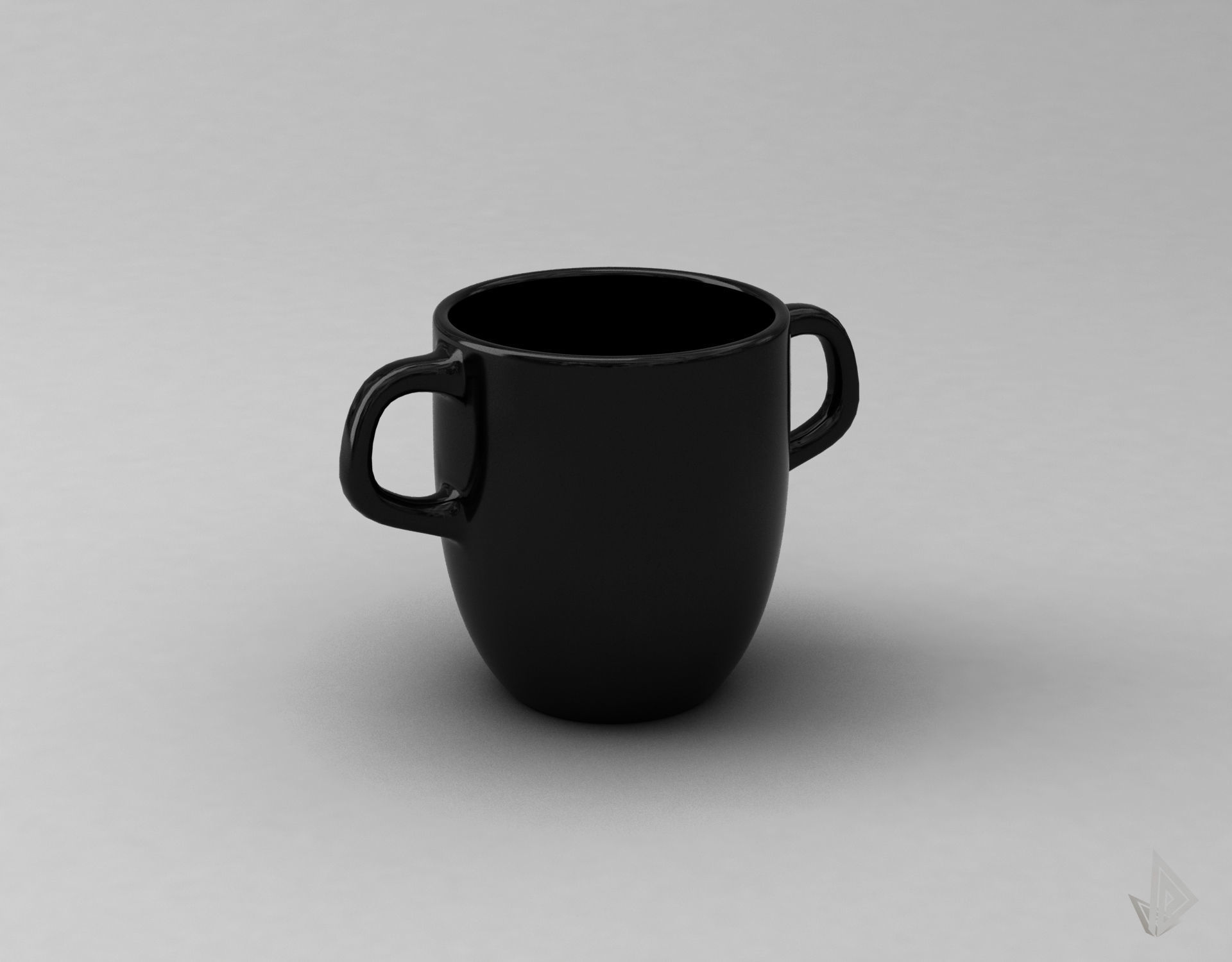 CUP---007 cup with two handles 3D print model_14