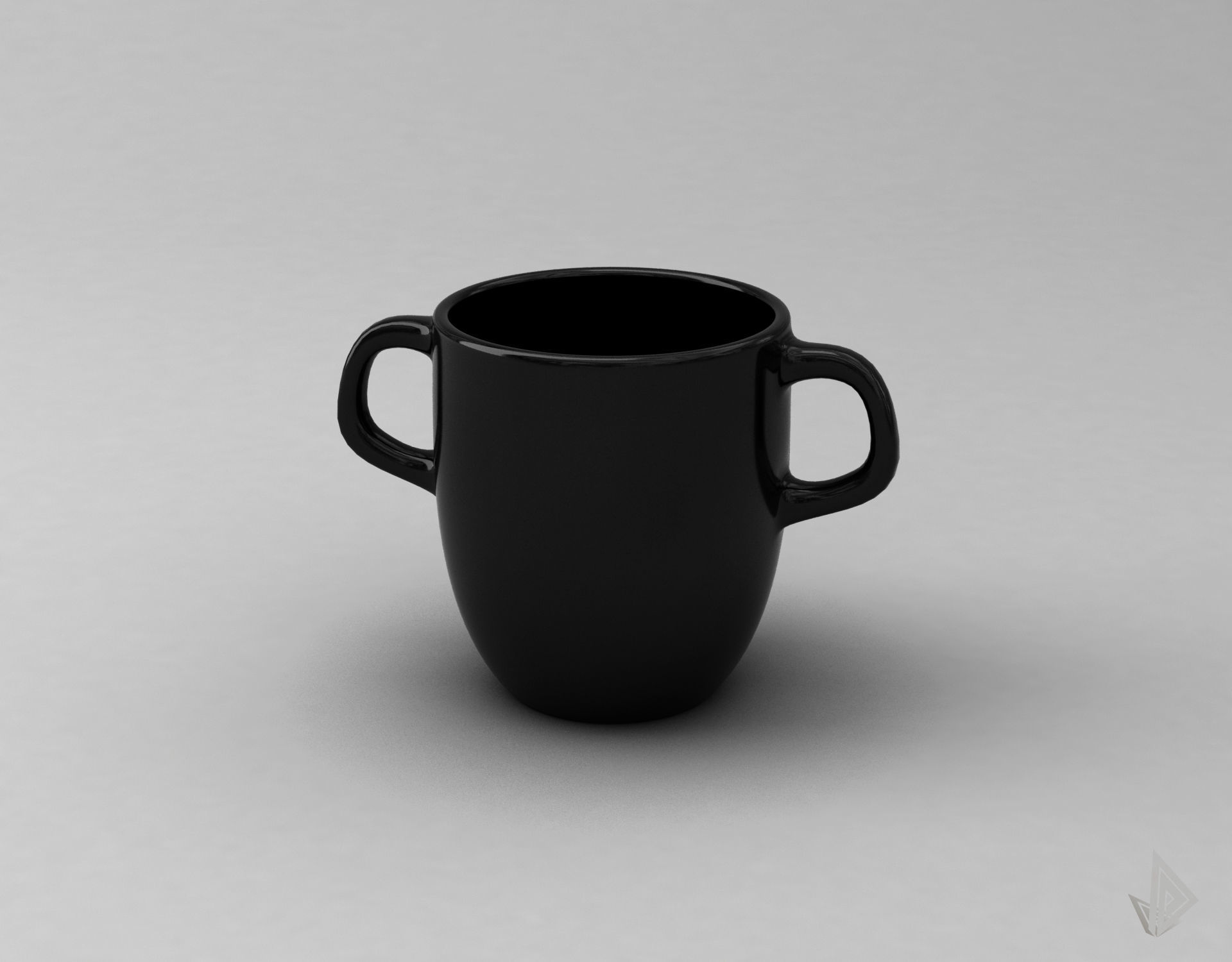 CUP---007 cup with two handles 3D print model_12