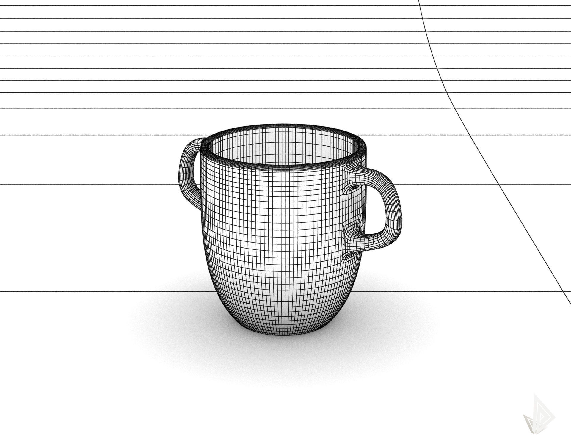 CUP---007 cup with two handles 3D print model_32