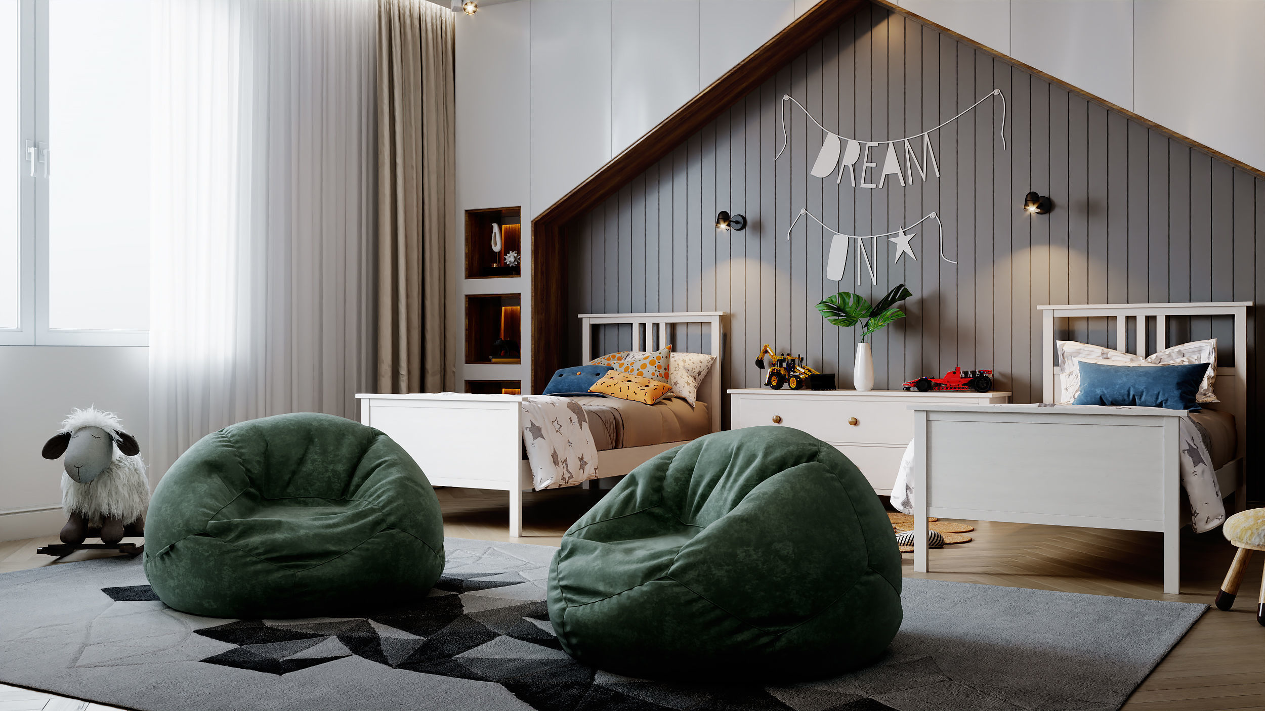 Kids Bedroom Interior 3D Scene in 3ds Max Corona Renderer 3D model_4