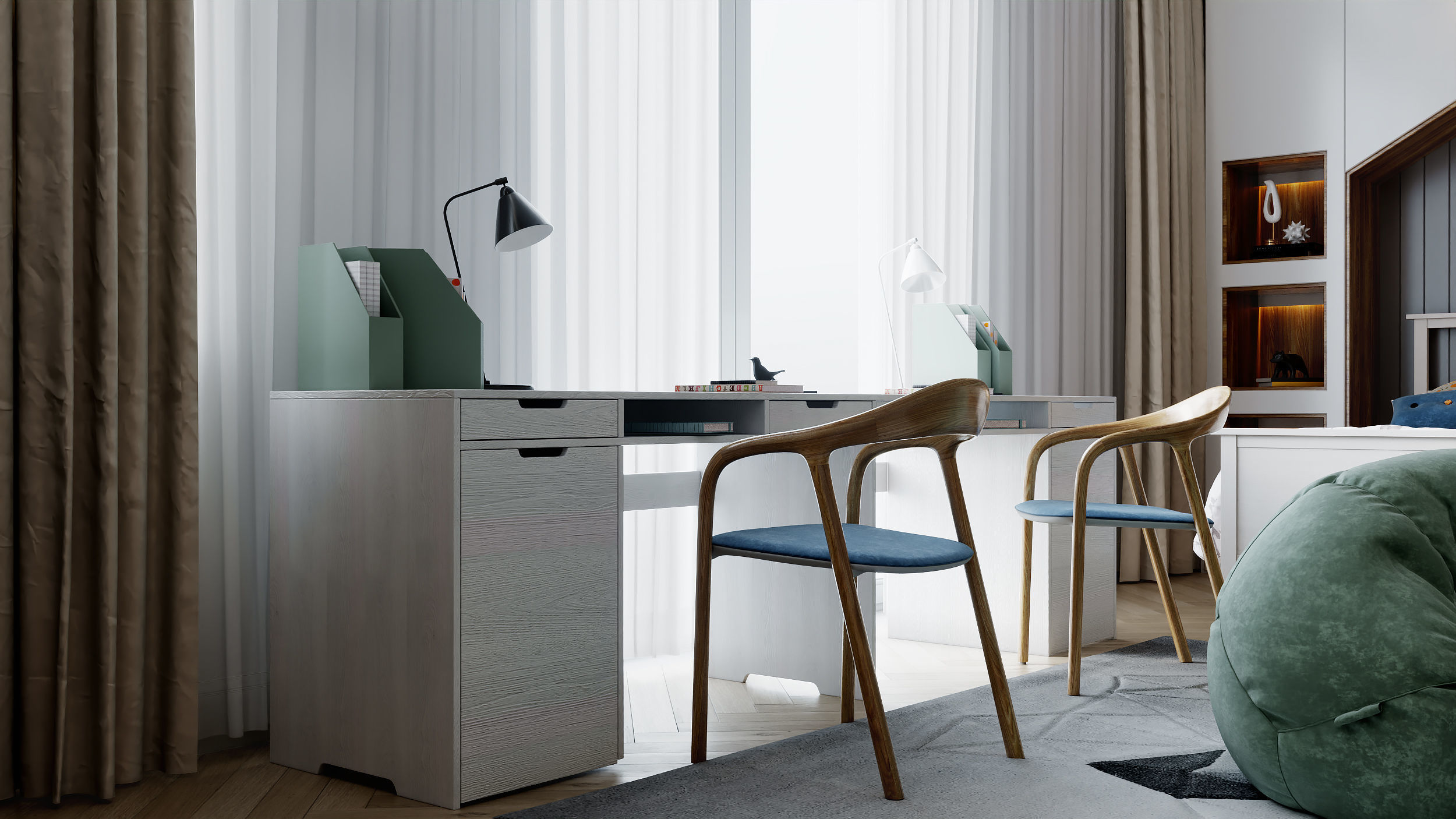 Kids Bedroom Interior 3D Scene in 3ds Max Corona Renderer 3D model_2