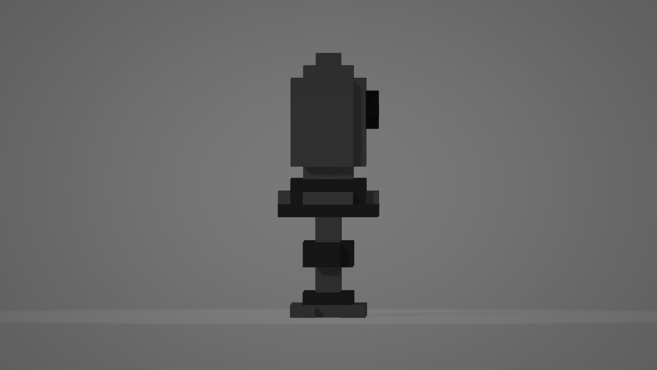 Voxel Robot Free low-poly 3D model_2