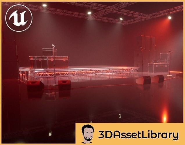 Music Sets Vol 1 For Unreal Low-poly 3D model