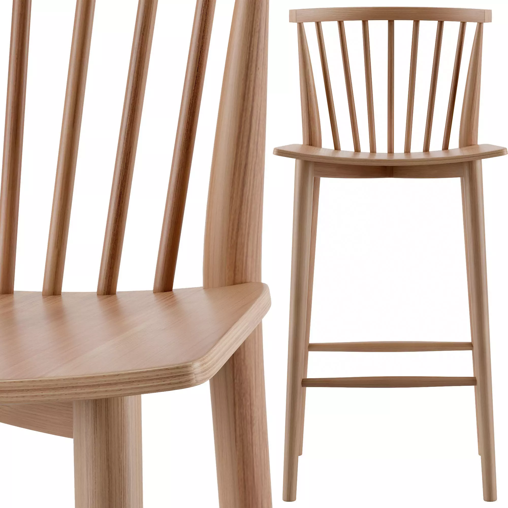 RUS Stool Low-poly 3D model