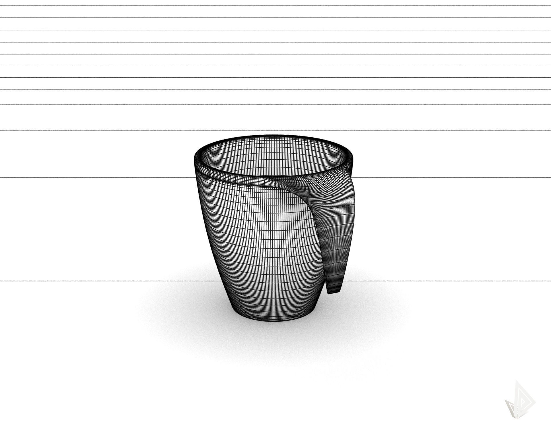 CUP---009 cup with handle 3D print model_38
