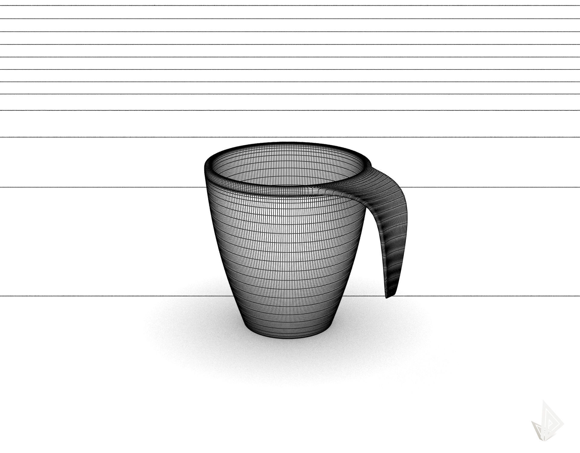CUP---009 cup with handle 3D print model_39
