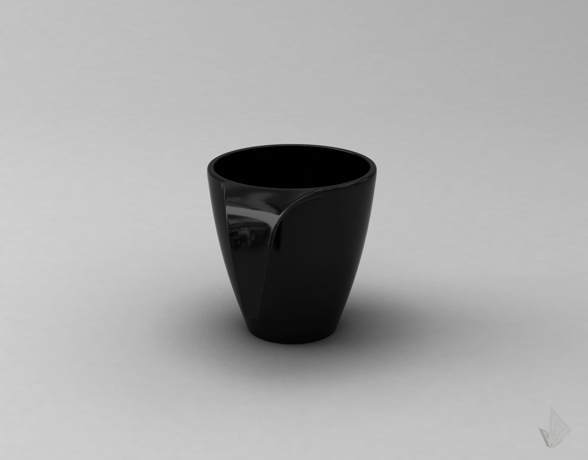 CUP---009 cup with handle 3D print model_15