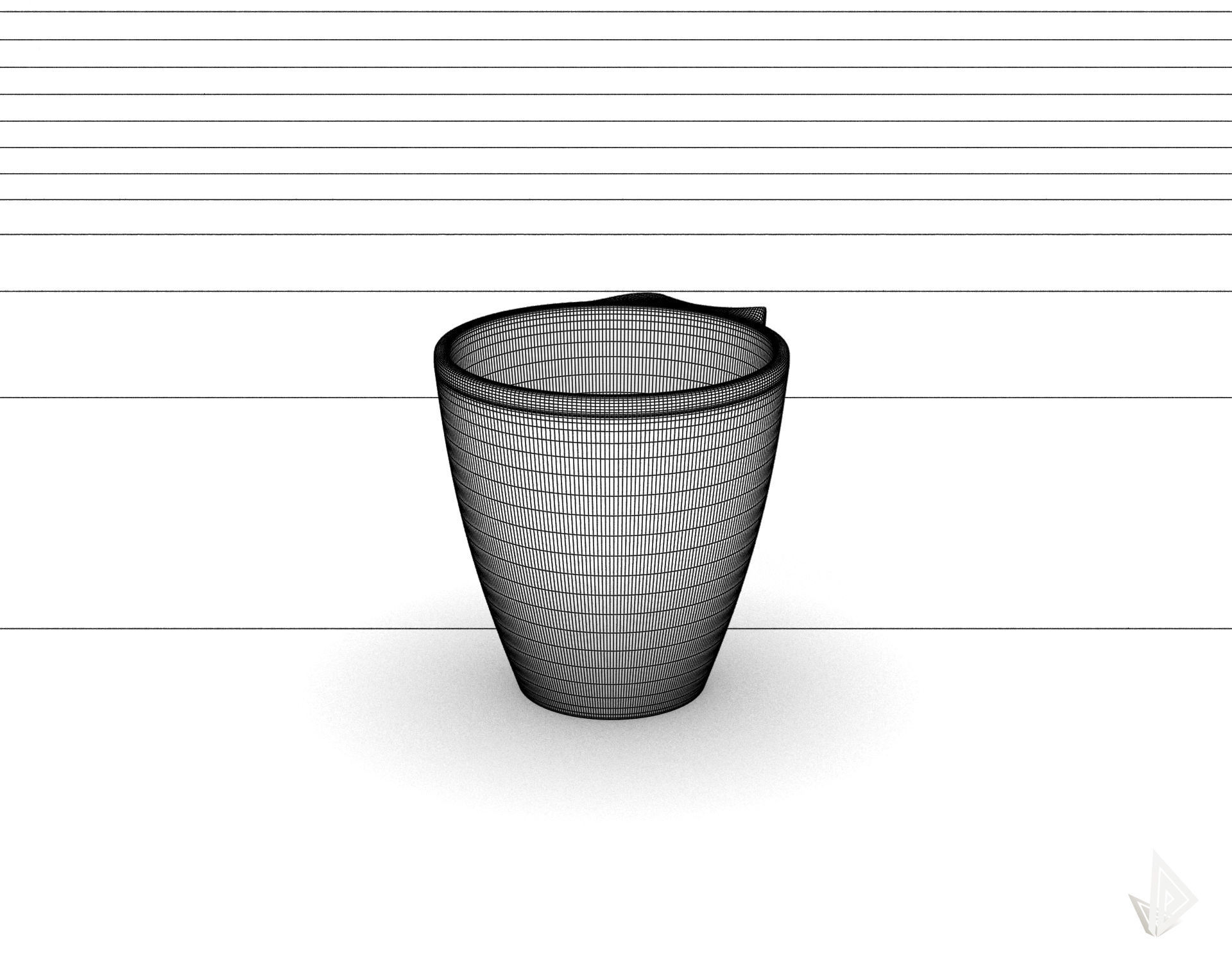 CUP---009 cup with handle 3D print model_27