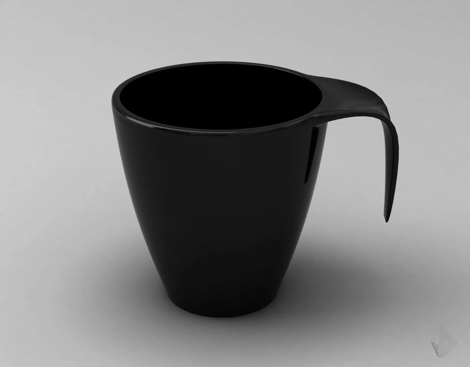 CUP---009 cup with handle 3D print model_0
