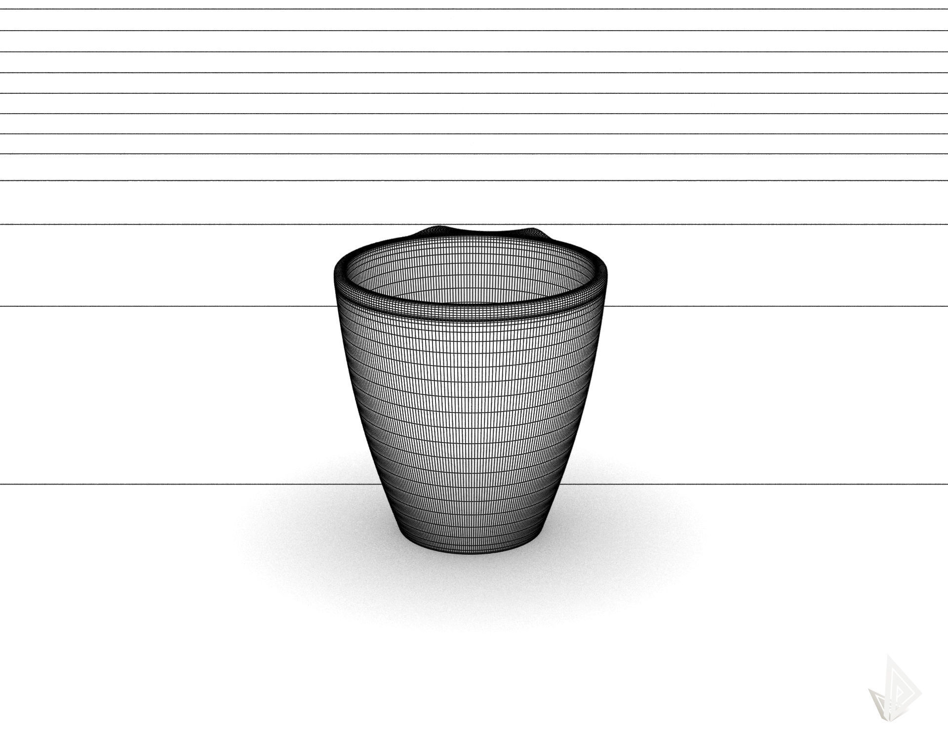 CUP---009 cup with handle 3D print model_28