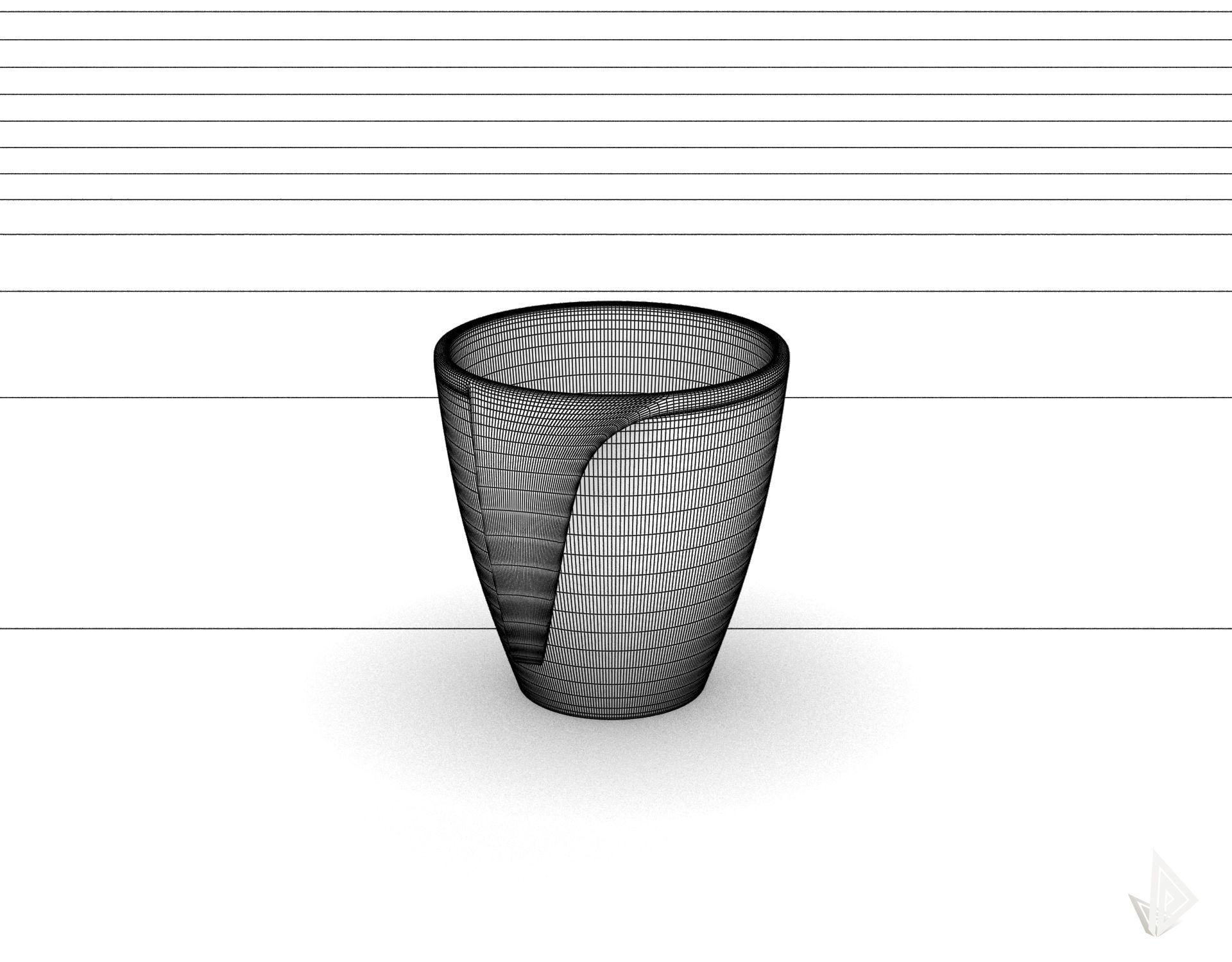 CUP---009 cup with handle 3D print model_36